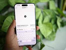 Image of Cell phone that is showing Generative AI Optimization