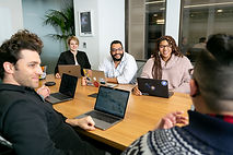 A group business meeting.