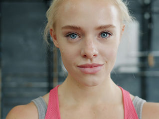 A girl looking directly at the viewer