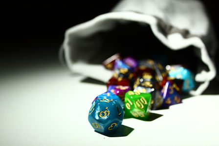 a bag of dnd dice