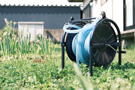 Hose reels, sprinklers