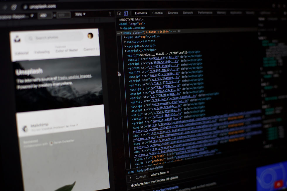 html code with preview of the website