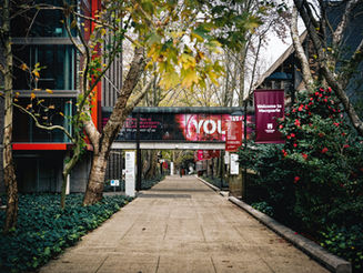 University sidewalk at Macquarie University in Sydney, Australia.