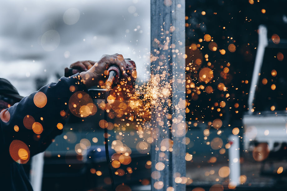Sparks from an Electric Tool