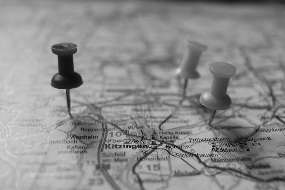 Pinned Tacks in a Map