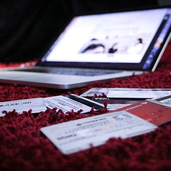 Picture of computer and Credit cards