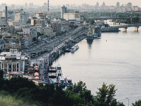 Kyiv riverside skyline