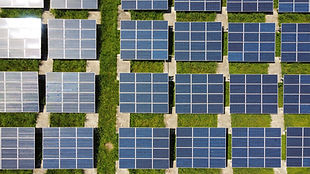 Solar panels in solar farm