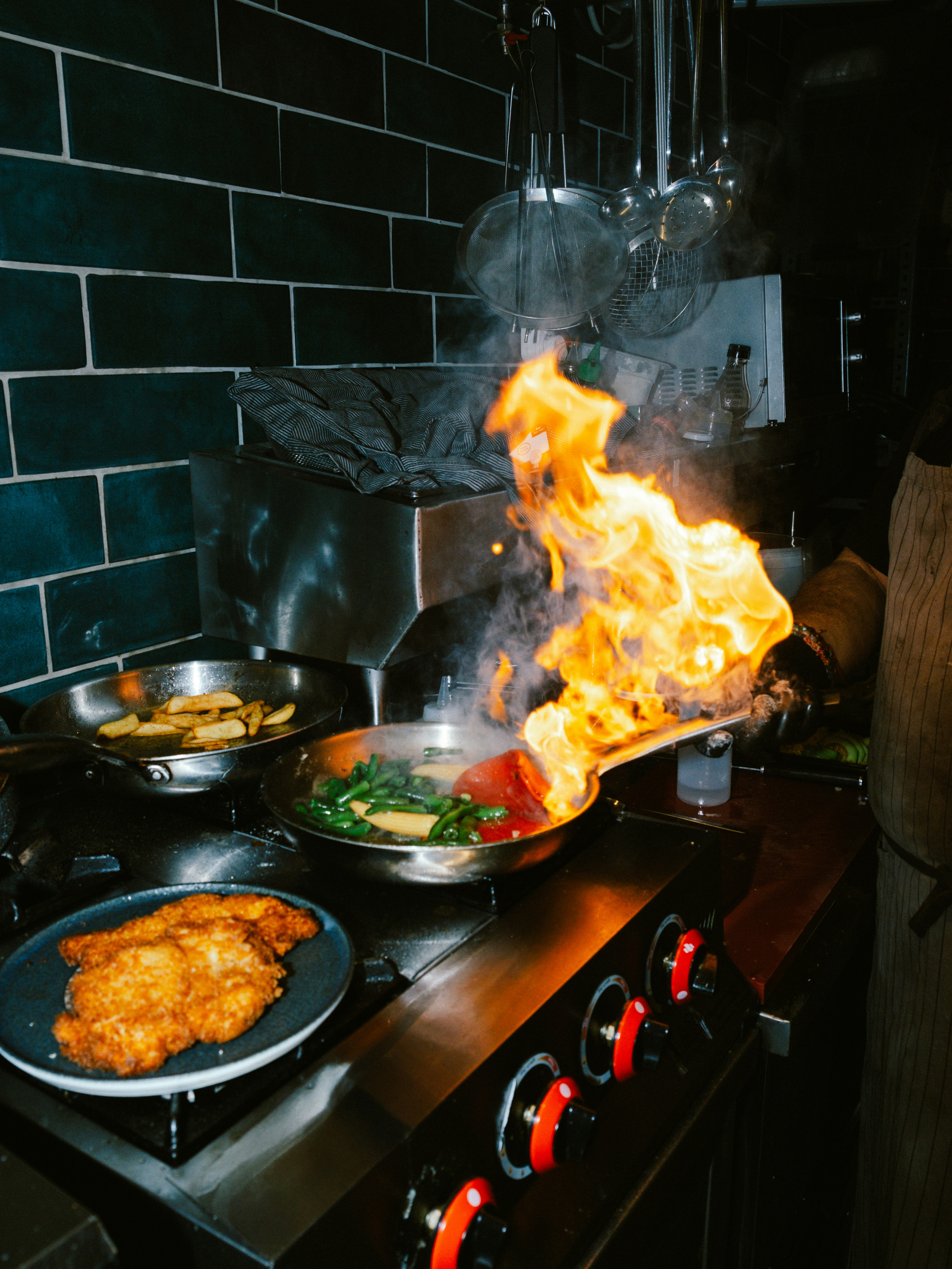Arranged Food and Objects