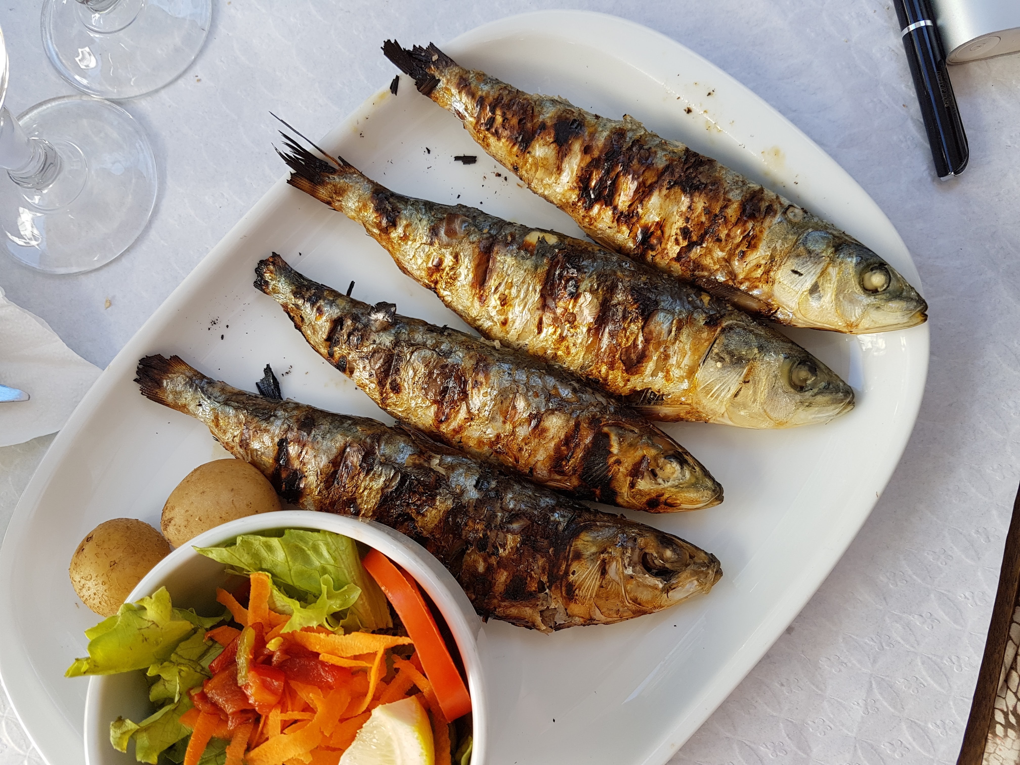 food in taghazout: sardines