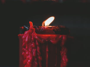 a candle burning