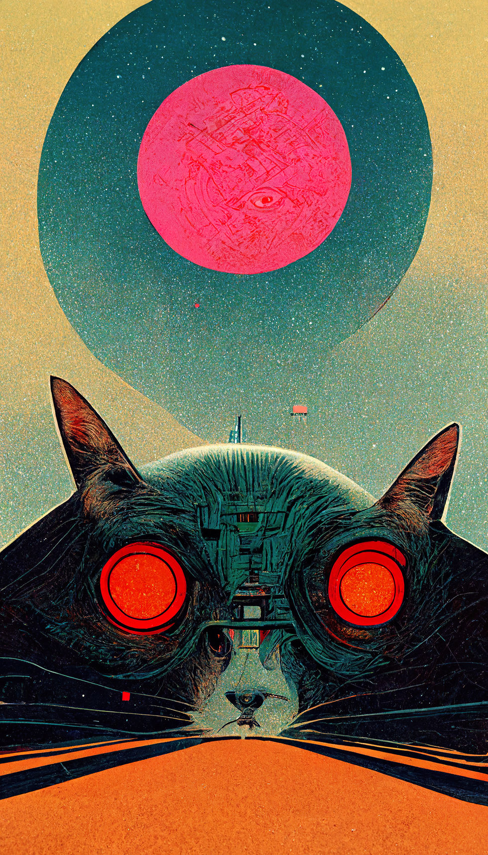 Un chat avec des yeux hypnotiques