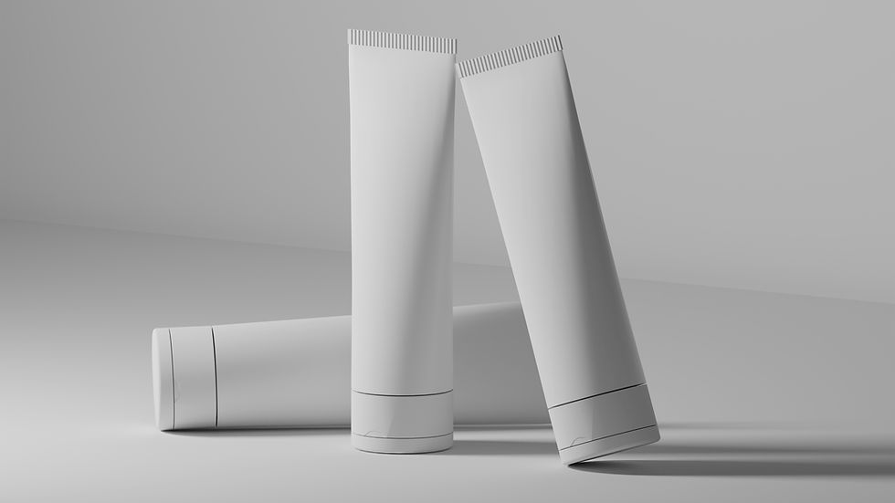 Three white Topicals skincare tubes