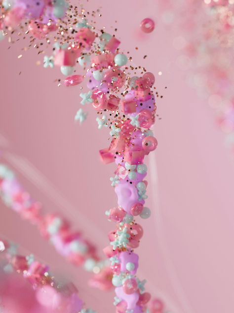 ピンク色の抽象画