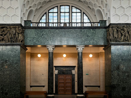 Courthouse interior illustrating an Alabama preliminary hearing