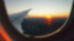 Sunset out of Airplane Window