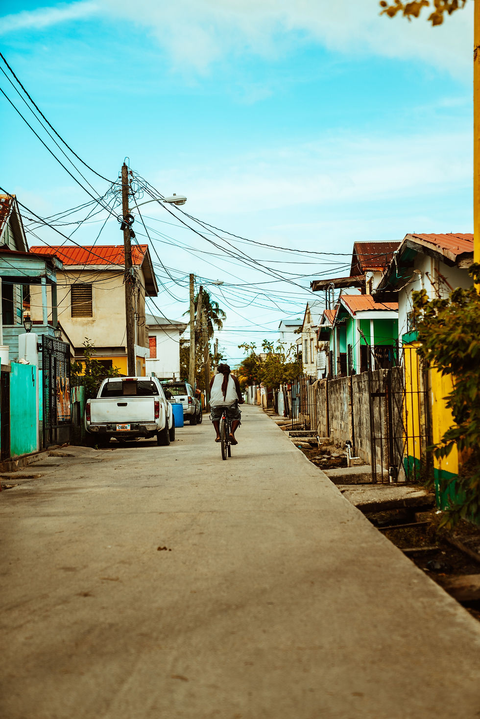 An urban street in Belize