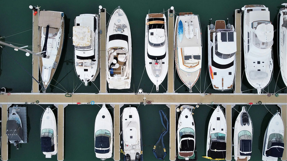 yachts on a dock