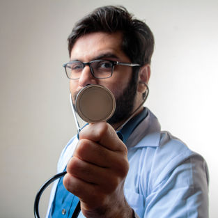 doctor with glasses