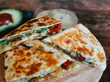 Black Bean and Kimchi Quesadilla