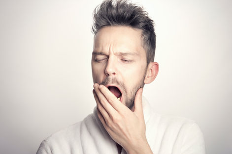 man with jaw pain