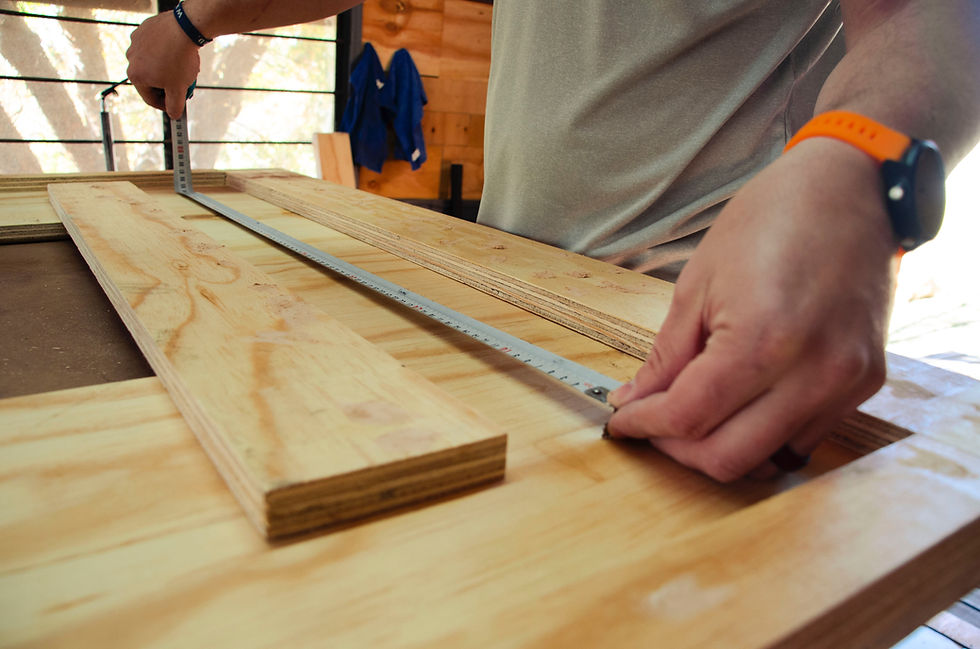 Kitchen Cabinet build with Plywood material by a woodworker.