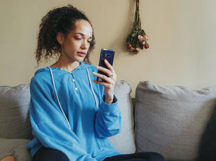 Woman looking at phone