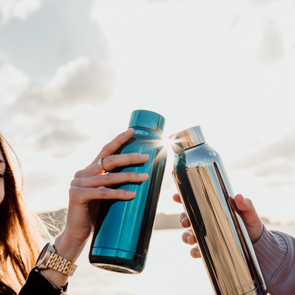 Refillable water bottles promoting sustainability