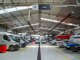 Large auto service facility with vehicles — 5,000+ covered components
