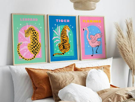 Art displayed on a wall