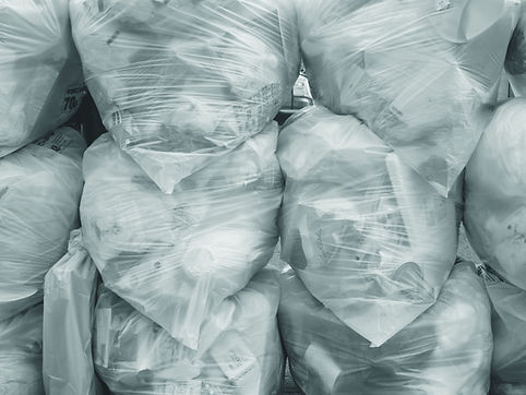 Pile of trash bags