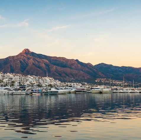 discover puerto banus harbour near marbello with la concha mountain
