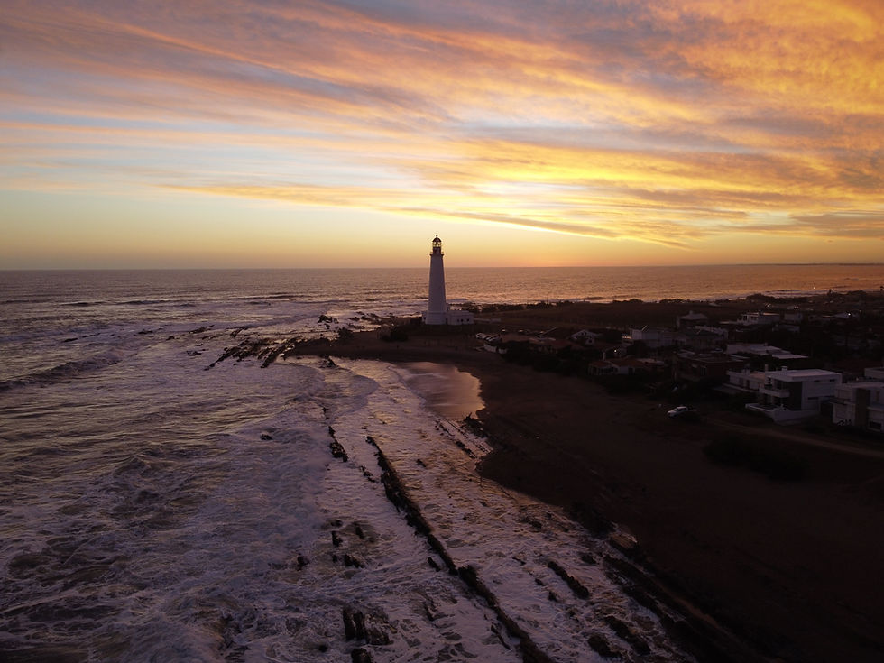 Landscape with sea and lighthouse in Jose Ignacio, Uruguay