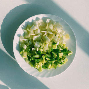 Leek, Artichoke, Garlic Pasta