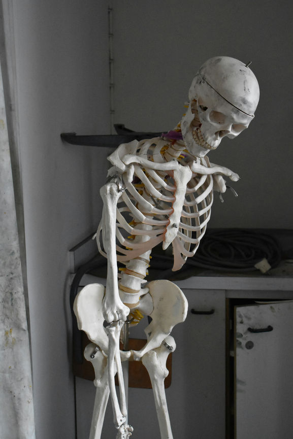 skeleton in closet