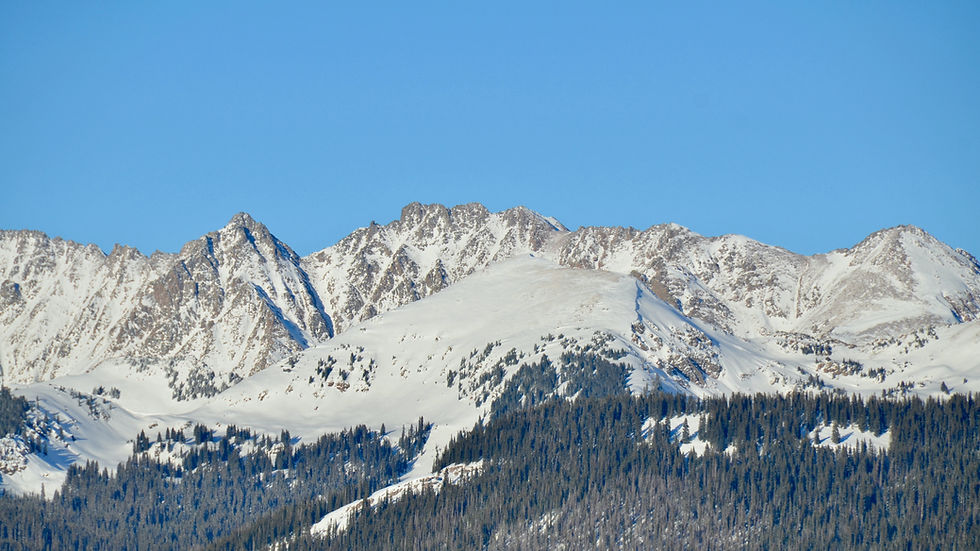 Photo of the Gore Range in Vail, located in Eagle County, Colorado