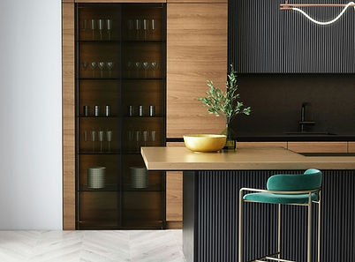 diseño interior en madera y cemento