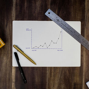 A line graph that shows an upward improvement.