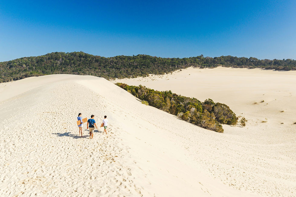 Sandboarding at Fraser Island travel guide Queensland
