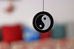 A hanging yin yang ornament
