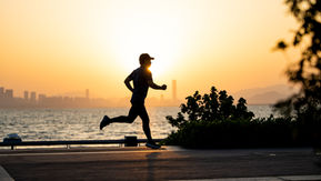 Runner at sunset