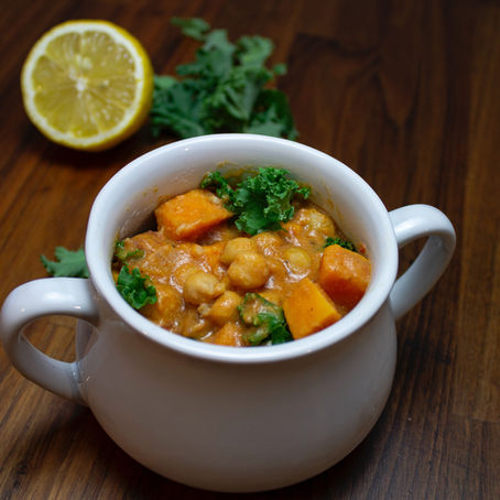 Curry de pois chiches et patate douce