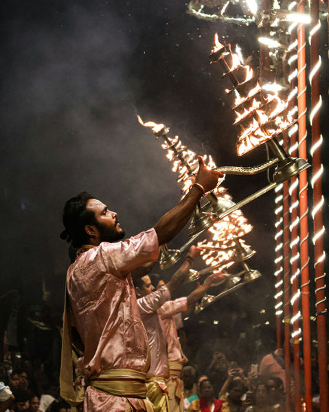 Evening aarti at Chitrakoot Ram ghat