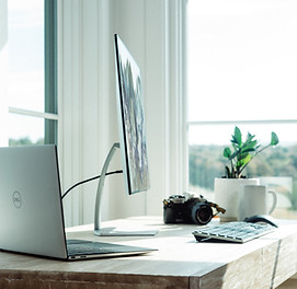 Computer sitting on desk with SEO services.