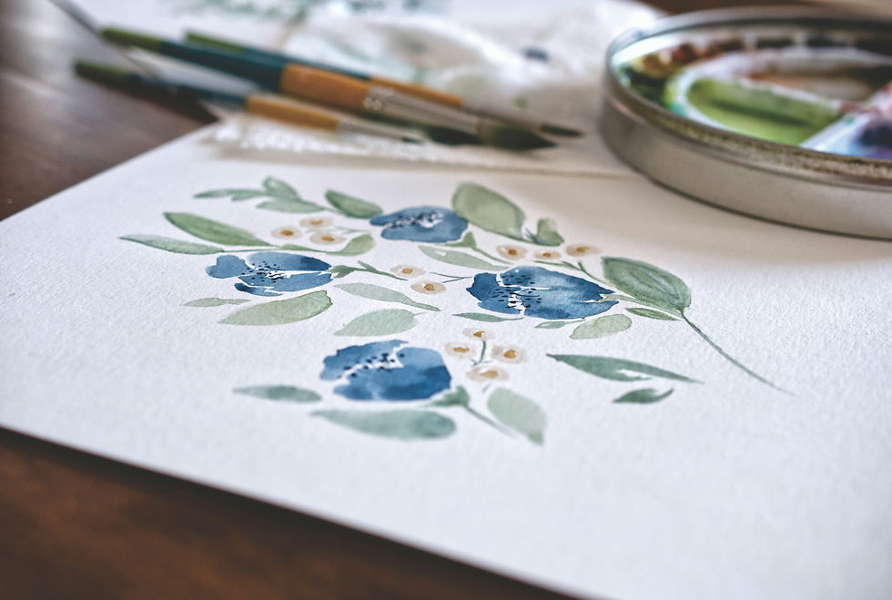 Watercolour Pizza Party Craft Event