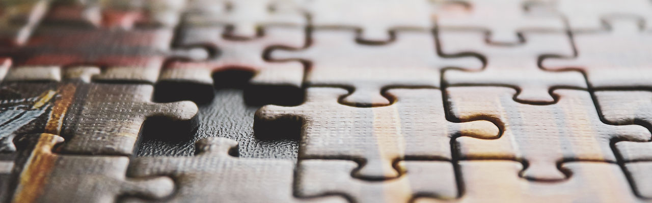 Jigsaw puzzle with missing piece