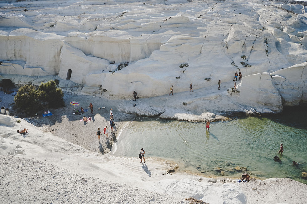 Milos island in Greece