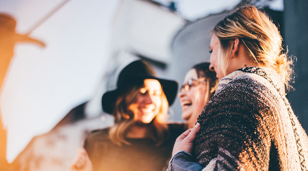 Women laughing