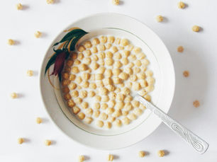 cereal in a bowl with milk