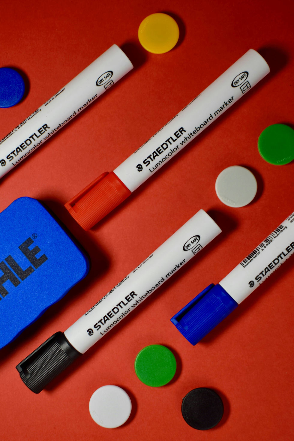 Pens arranged neatly, silently offering potential